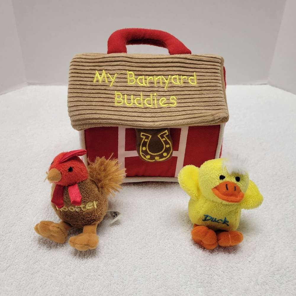 Aurora My BarnYard Friends Toddler plush barn and 2 animals